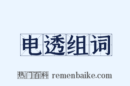 电透组词是什么意思的图片